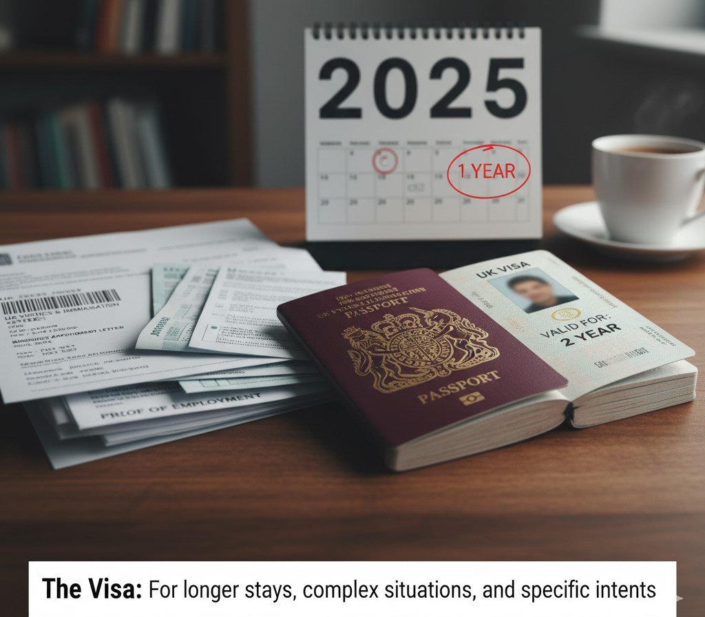 The Visa For longer stays, complex situations, and specific intents.
