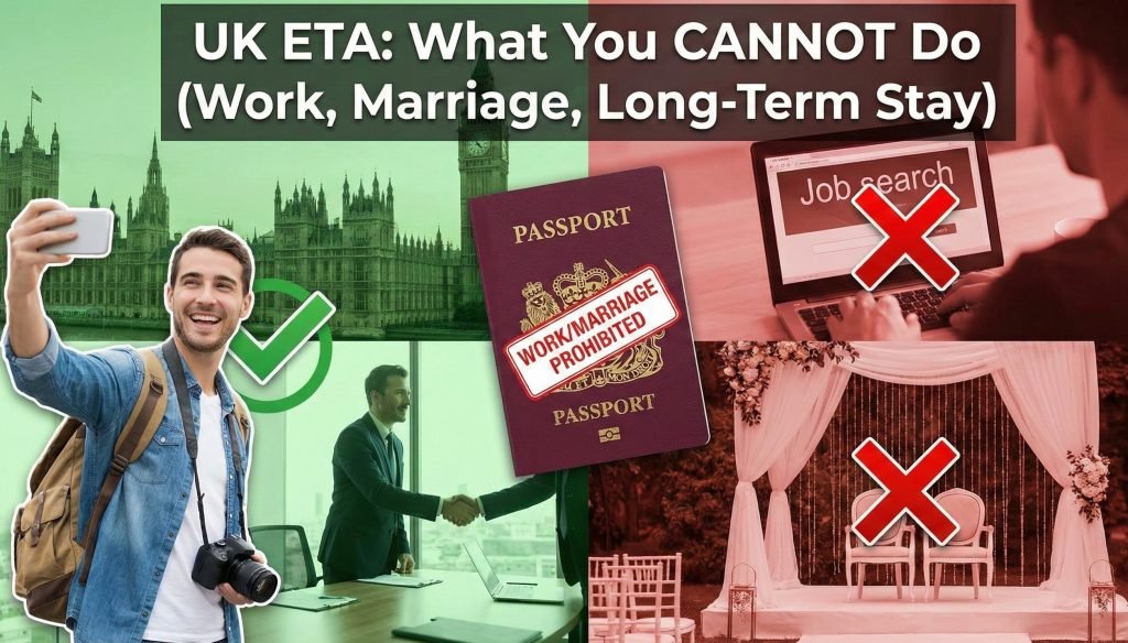 What Can You NOT Do with a UK ETA (Work, Marriage & Residence Rules)