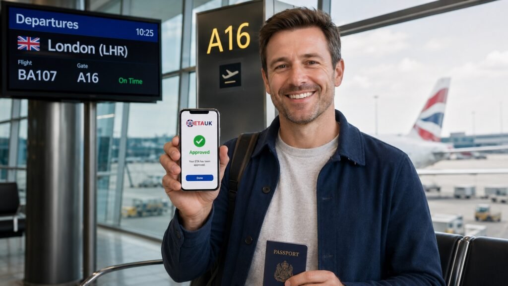 Travel approval at the airport gate