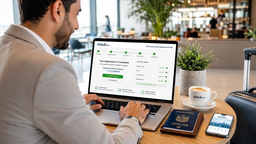 UAE eVisa application in progress