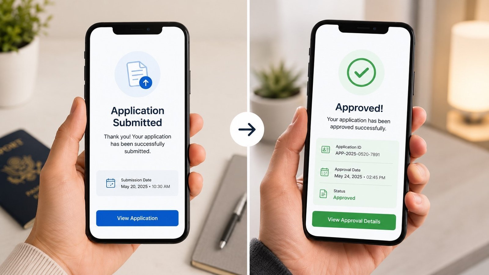 Application Journey Submitted to Approved