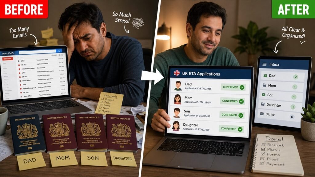 Organised vs disorganised UK ETA family application for UAE citizens